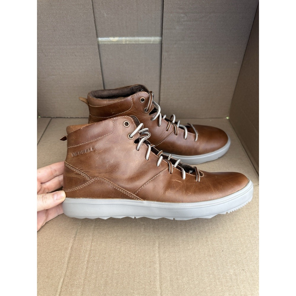 Merrell Around Town Women's Boots Brown Sugar Leather Lace Up US 8 - Picture 5 of 8